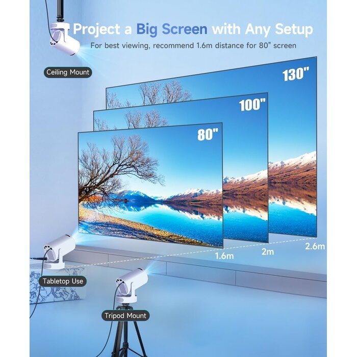 Magcubic Mini Videoprojektor 4K Android 11 WiFi 6 - 33% Rabatt auf Retourenware