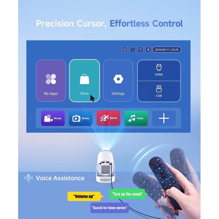 Magcubic Mini Videoprojektor 4K Android 11 WiFi 6 - 33% Rabatt auf Retourenware