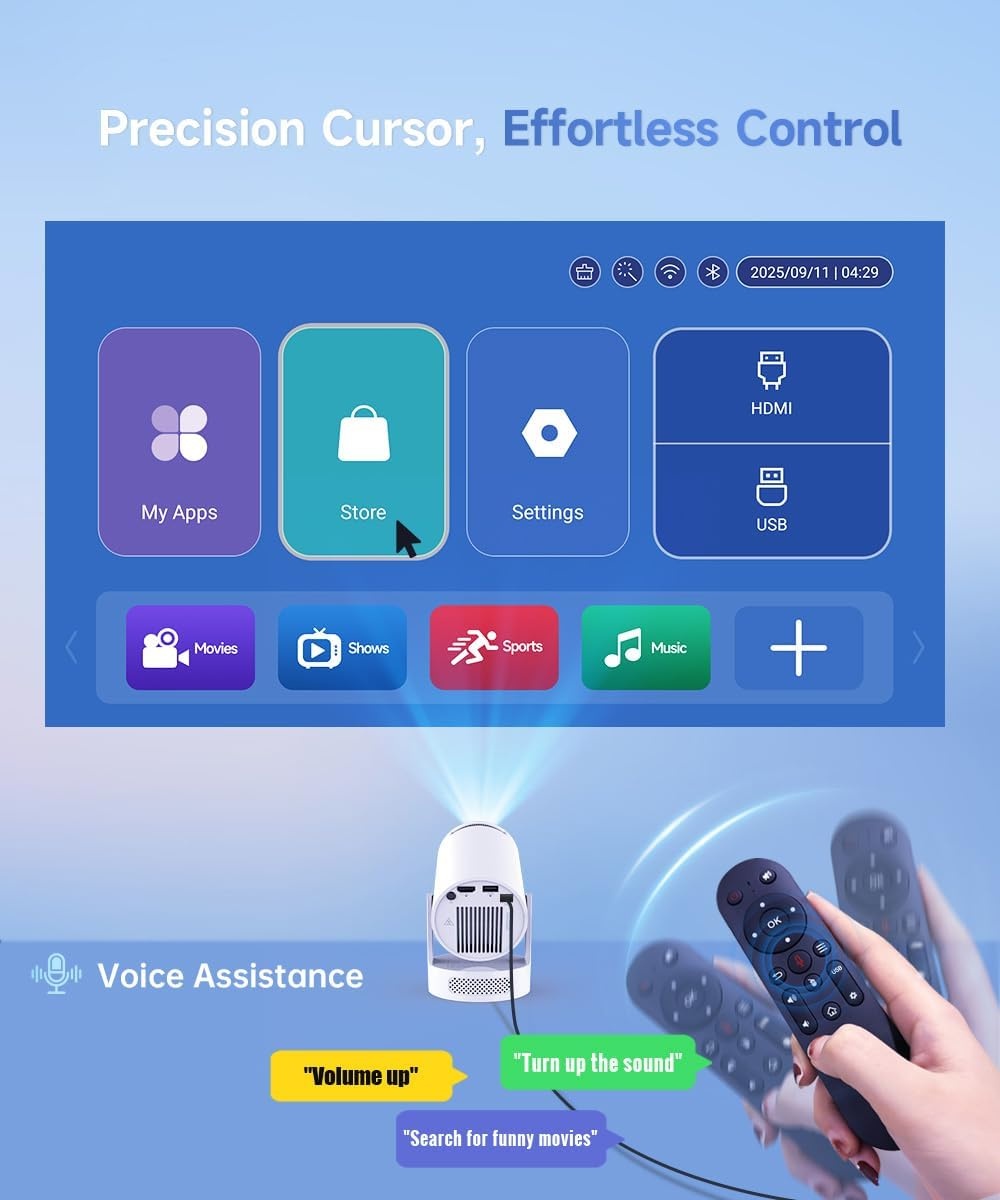 Magcubic Mini Videoprojektor 4K Android 11 WiFi 6 - 33% Rabatt auf Retourenware