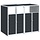 Mülltonnenbox für 2 Tonnen Stahl Anthrazit 144x81x113cm - 35% Rabatt