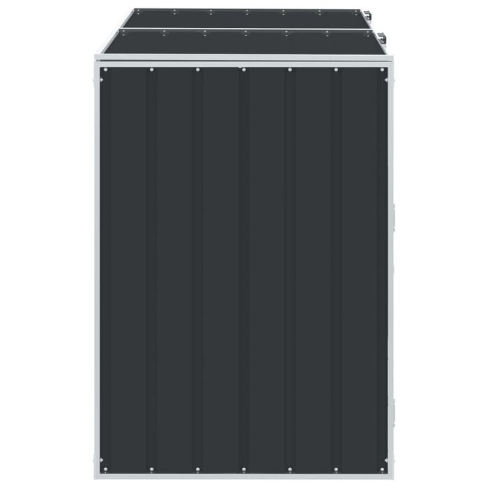 Vidaxl Mülltonnenbox für 2 Tonnen Stahl Anthrazit 144x81x113cm - 35% Rabatt