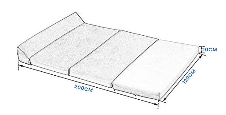 Viking Choice Klappmatratze mit Kissen 200x120cm - Dunkelblau - 34% Rabatt