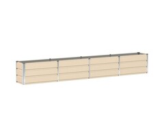 Vidaxl Großer Pflanzkübel Elfenbein 320x40x45cm Stahl - 51% Rabatt