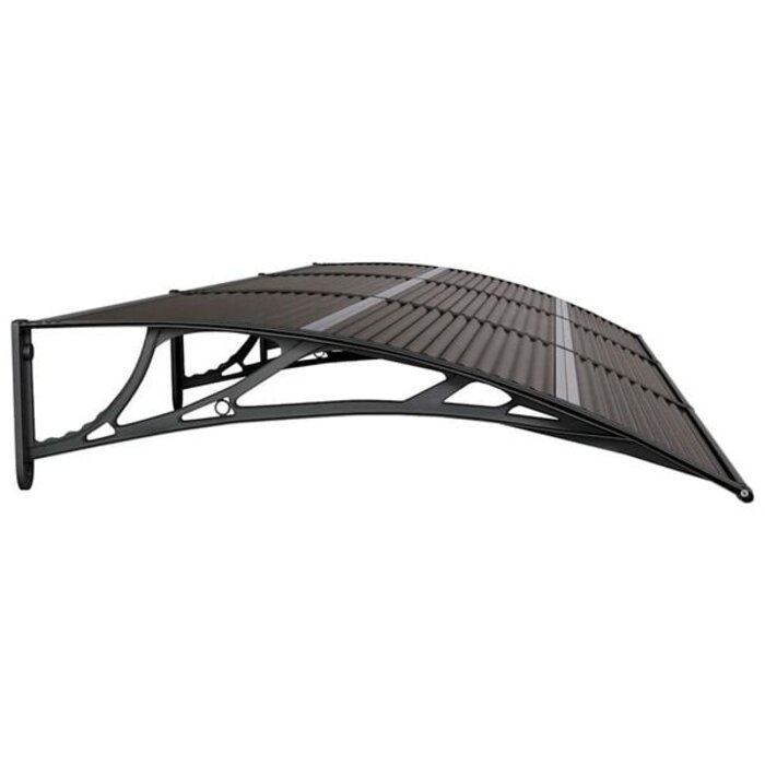 Vidaxl Türvordach 300x100 cm Polycarbonat Schwarz - 35% Rabatt