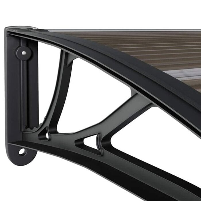 Vidaxl Türvordach 300x100 cm Polycarbonat Schwarz - 35% Rabatt