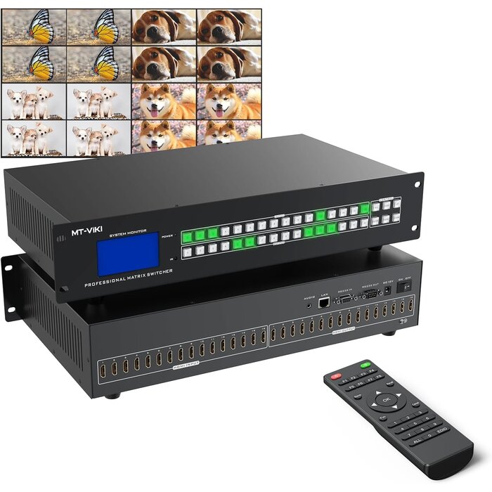 HDMI Matrix Switch 16x16 4K 30Hz - 35% Rabatt - Professionelle AV-Steuerung