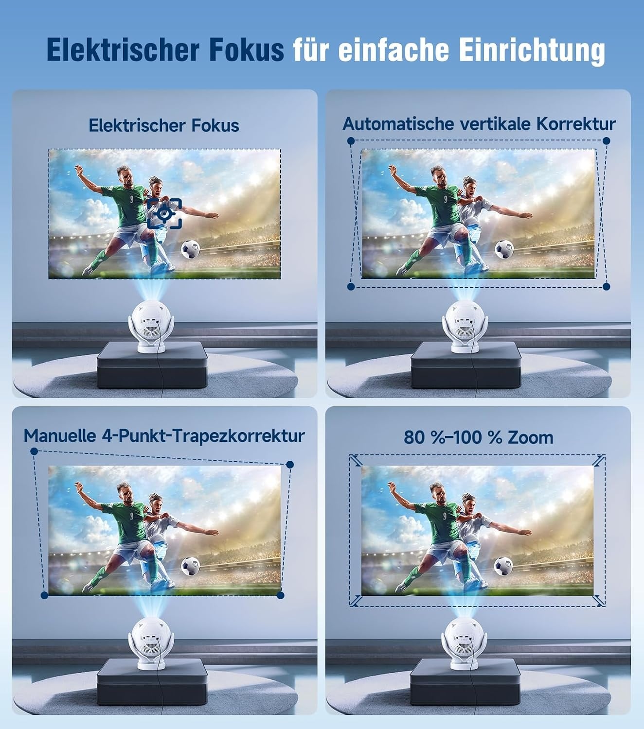 Magcubic Mini-Beamer 1080P/4K mit 180° Rotation - 34% Rabatt