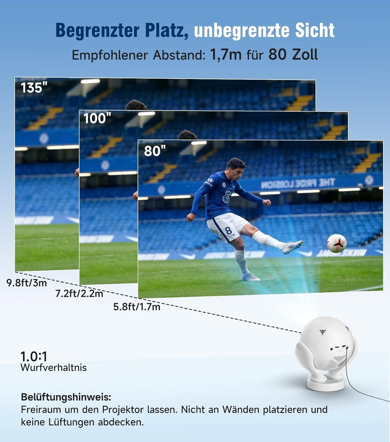 Magcubic Mini-Beamer 1080P/4K mit 180° Rotation - 34% Rabatt