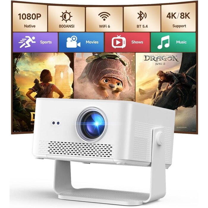 Magcubic Smart Full HD Beamer 1080P - 35% Rabatt - Android 14 & 180° Design