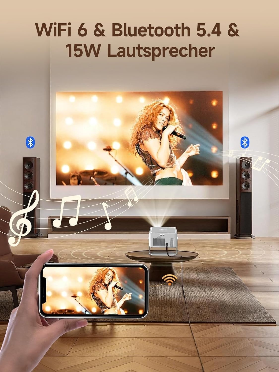 Magcubic Smart Full HD Beamer 1080P - 35% Rabatt - Android 14 & 180° Design