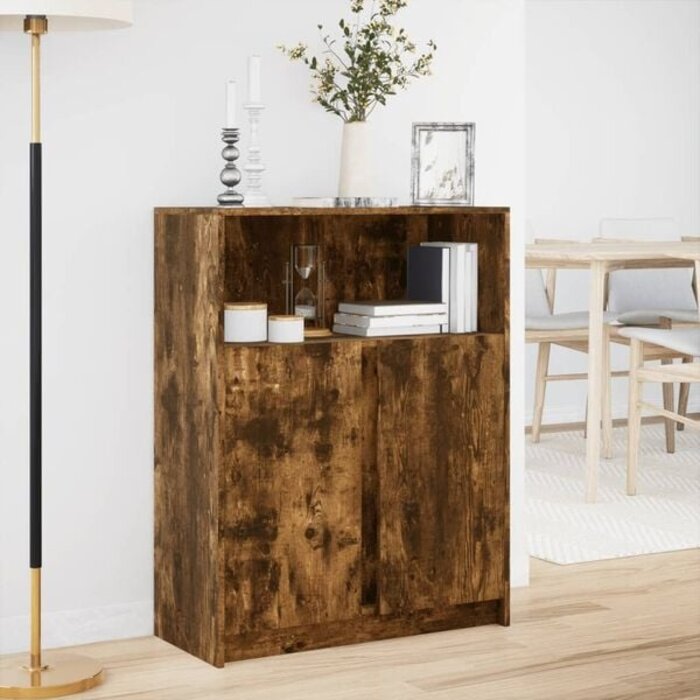 Vidaxl Sideboard mit LED-Beleuchtung Eichenoptik 77x34x100 cm - 34% Rabatt