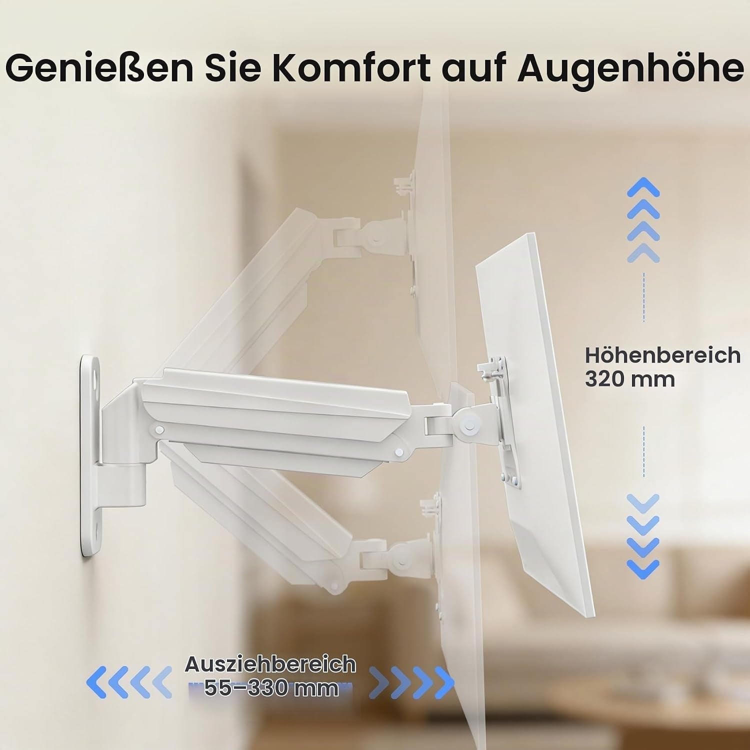Monitor-Wandhalterung 13-32 Zoll Gasdruckfeder - 32% Rabatt