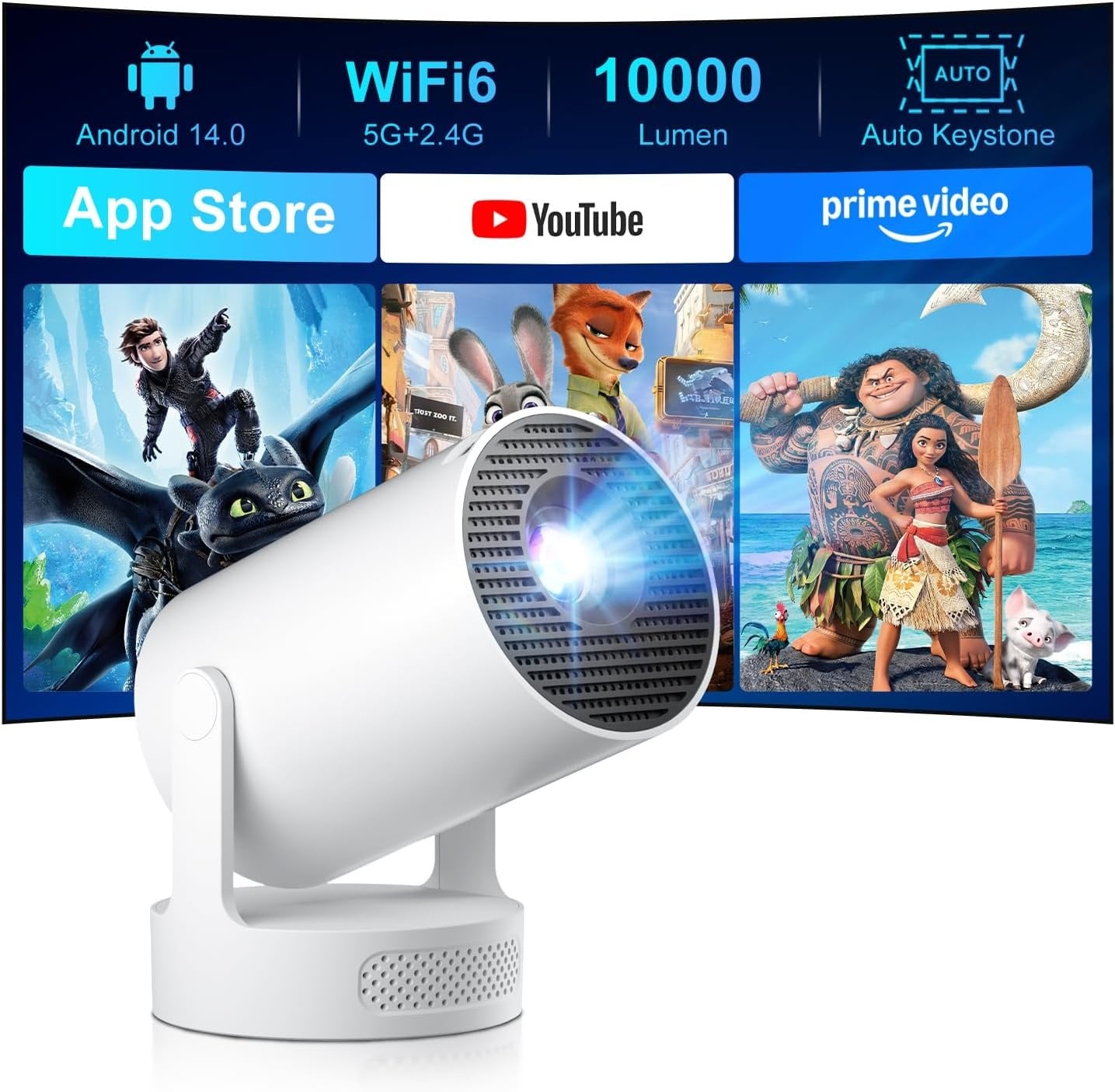 Mini Smart Beamer 720P mit 4K Unterstützung - 33% Rabatt