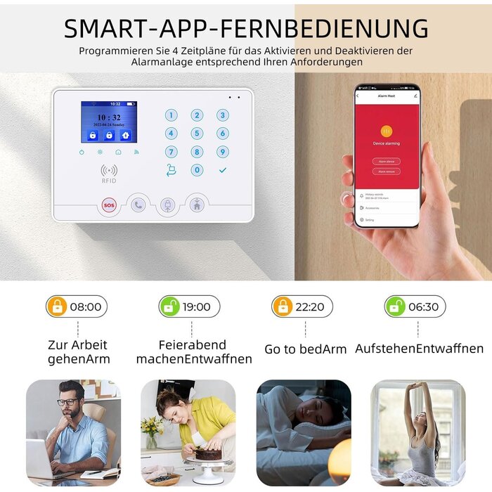 Drahtloses 4G/WiFi Alarmsystem - 35% Rabatt - Komplett-Set