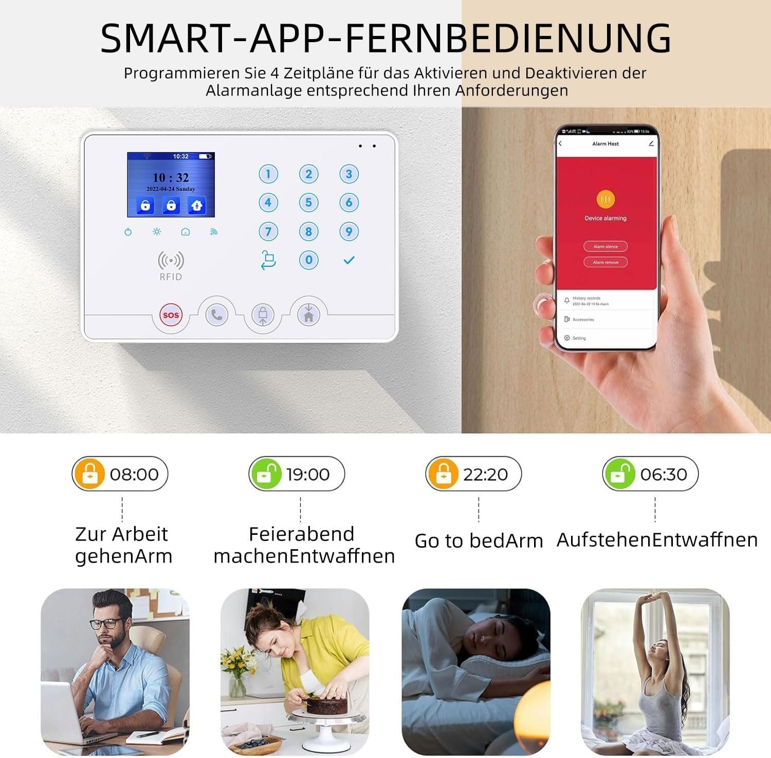 Drahtloses 4G/WiFi Alarmsystem - 35% Rabatt - Komplett-Set