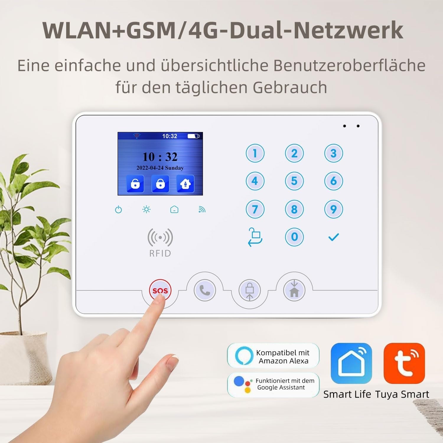 Drahtloses 4G/WiFi Alarmsystem - 35% Rabatt - Komplett-Set