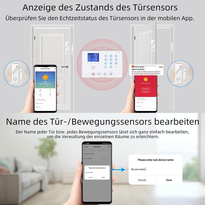 Drahtloses 4G/WiFi Alarmsystem - 35% Rabatt - Komplett-Set