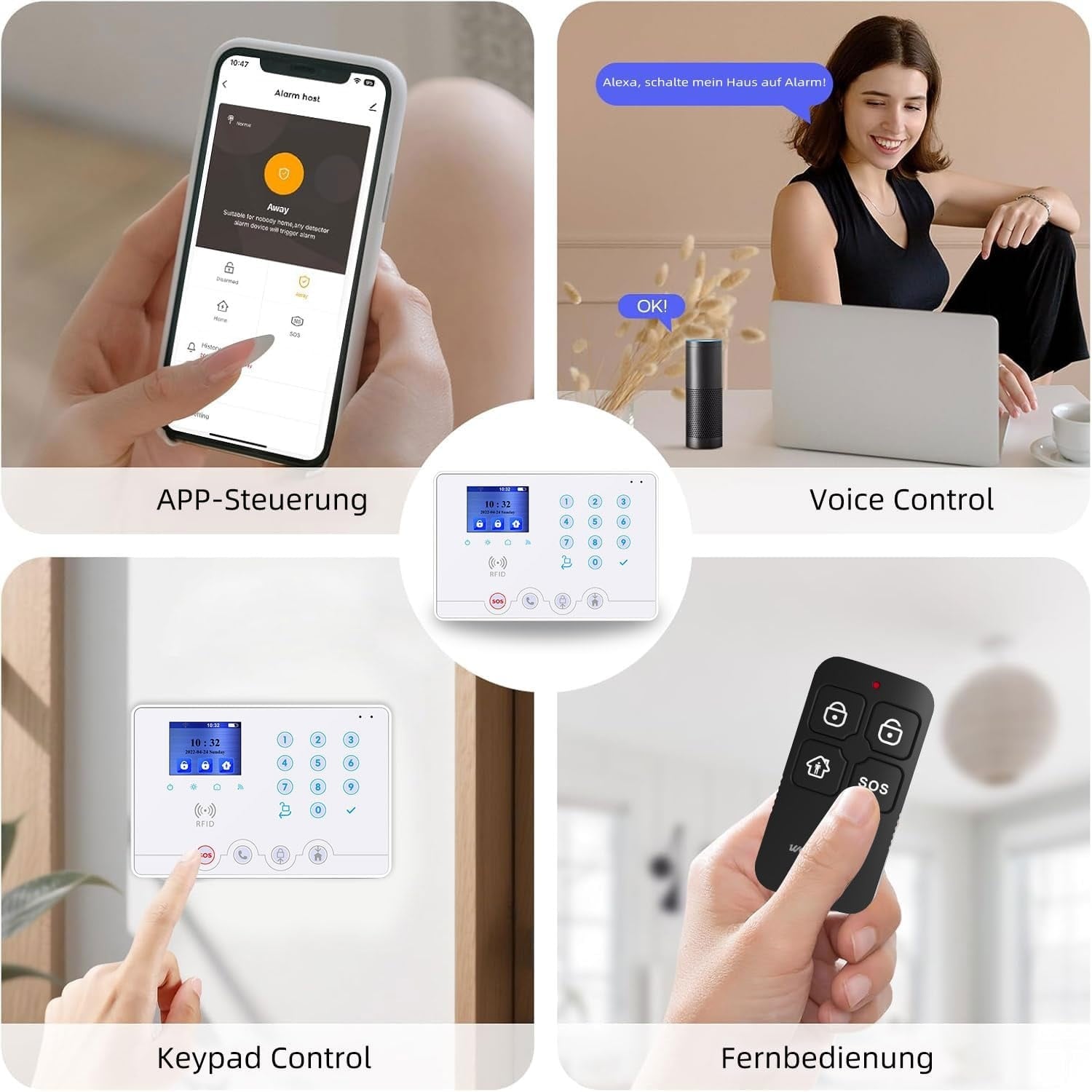 Drahtloses 4G/WiFi Alarmsystem - 35% Rabatt - Komplett-Set