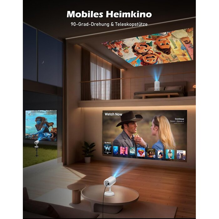 Mini LED-Beamer mit Android & 4K-Support | 34% Rabatt auf Ausgepackt-Modell