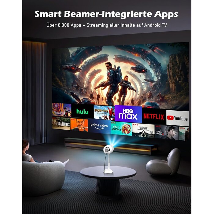 Mini LED-Beamer mit Android & 4K-Support | 34% Rabatt auf Ausgepackt-Modell