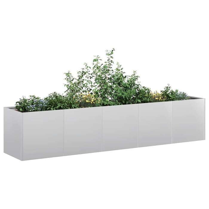 Vidaxl Großer Pflanzkübel verzinkter Stahl 200x40x40 cm - 34% Rabatt