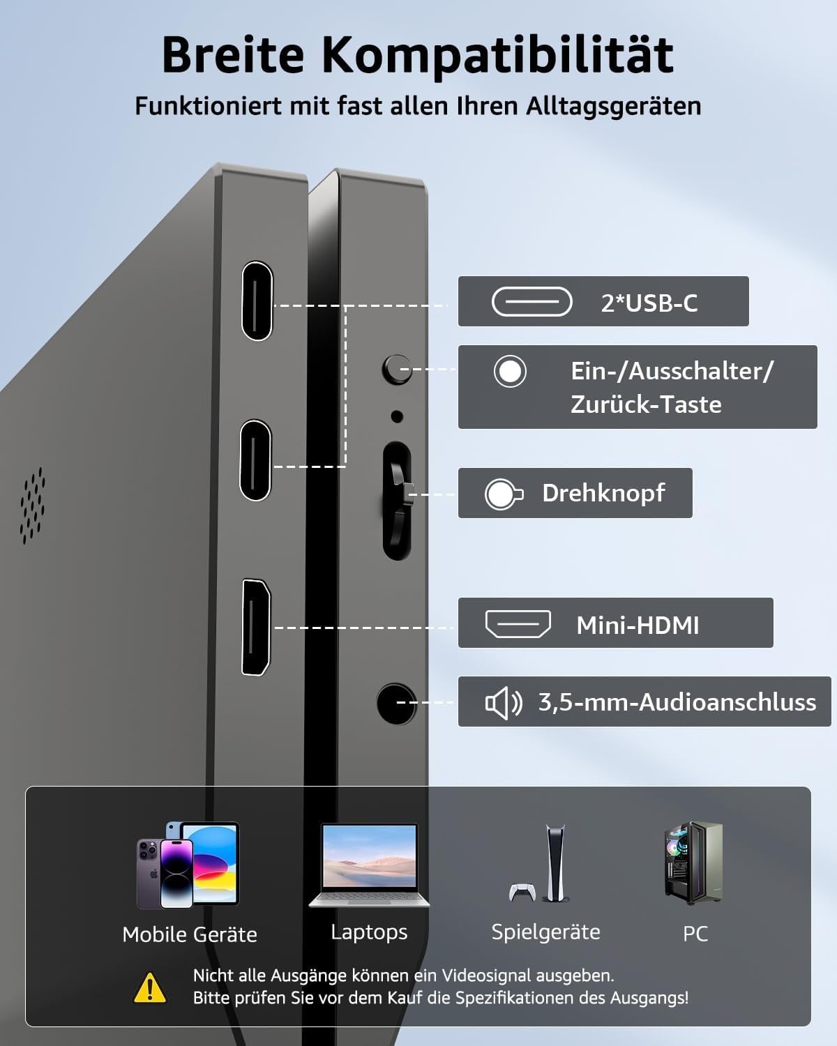Tragbarer 15,6 Zoll Full HD Monitor - 34% Rabatt auf dieses Ausgepackt-Modell