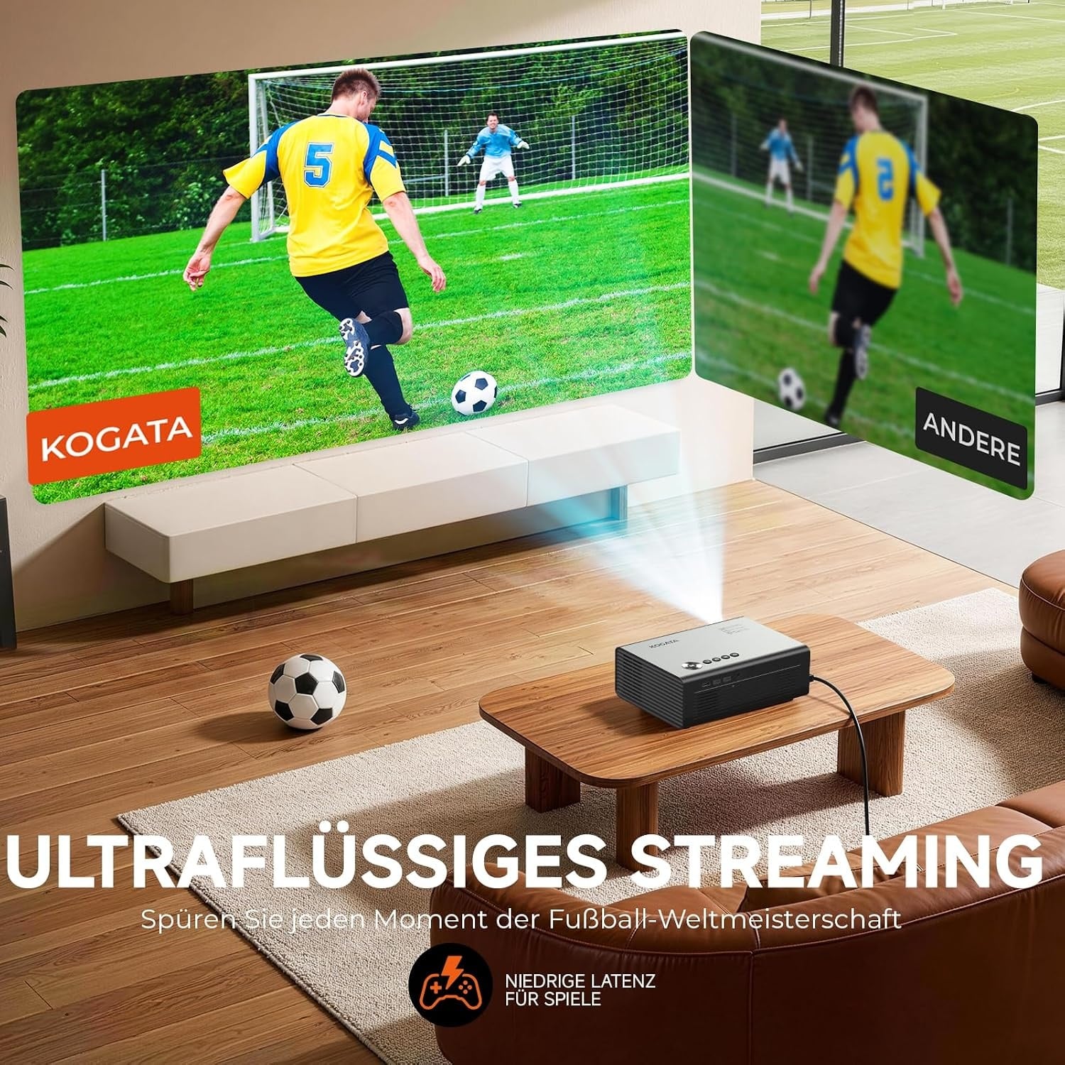 4K Smart Beamer mit VIDAA, 1300 ANSI Lumen, Autofokus - 35% Rabatt