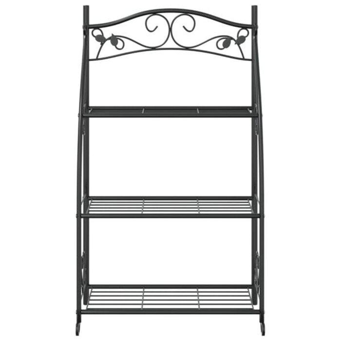 Vidaxl Blumenregal aus Stahl 56x30x96 cm Schwarz - 34% Rabatt