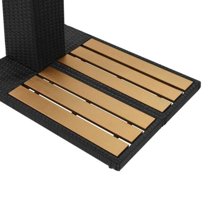 Vidaxl Exklusive Gartendusche aus Poly-Rattan & WPC - 35% Rabatt