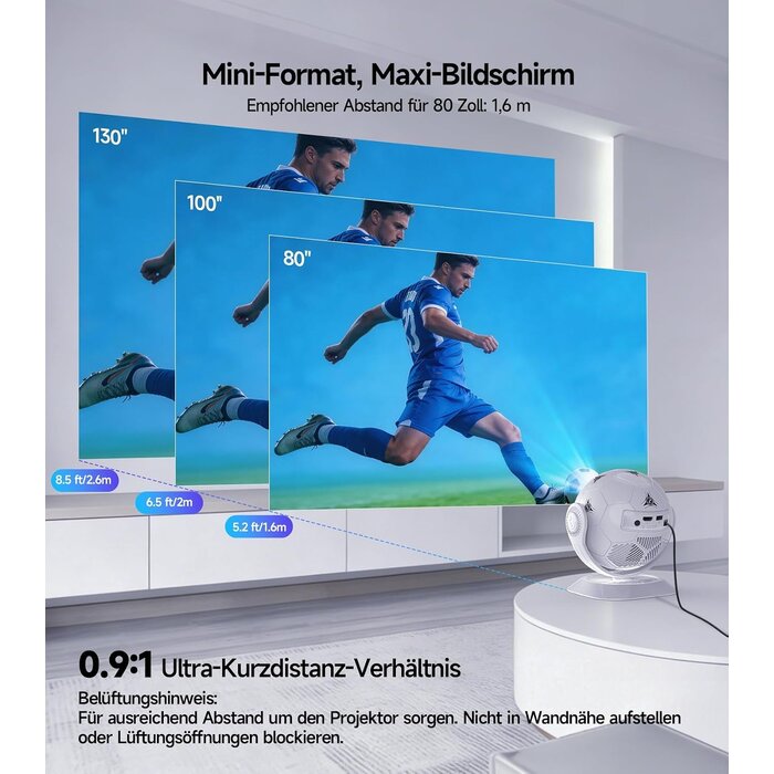 Magcubic Tragbarer 4K Mini-Beamer HY300F mit Android 14 - 34% Rabatt