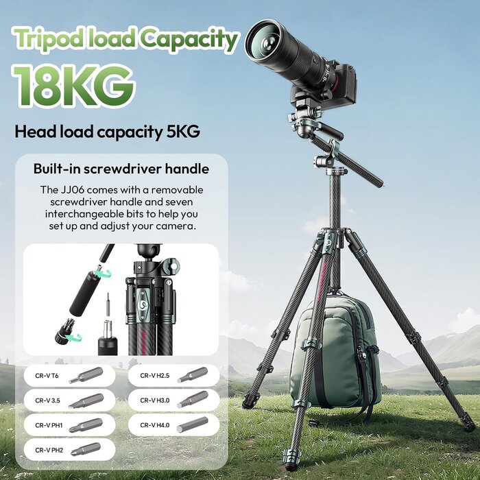 Profi-Videostativ Carbon 187 cm - 35% Rabatt - Ausgepackt & Neuwertig