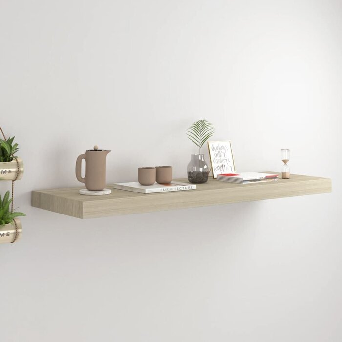 Vidaxl Schwebendes Wandregal Eichenoptik 80x23,5 cm - 31% Rabatt