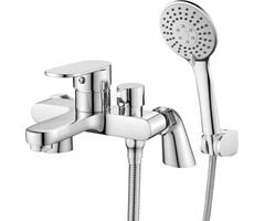 Wannenrand-Armatur mit Duschset - Massives Messing - 54% Rabatt