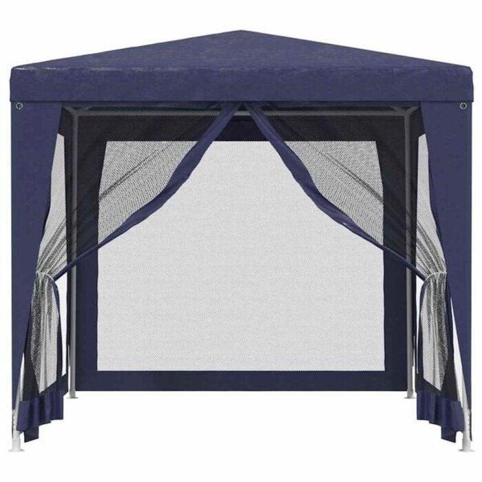 Vidaxl Partyzelt 250 x 250 cm mit Netz-Seitenwänden Blau - 34% Rabatt
