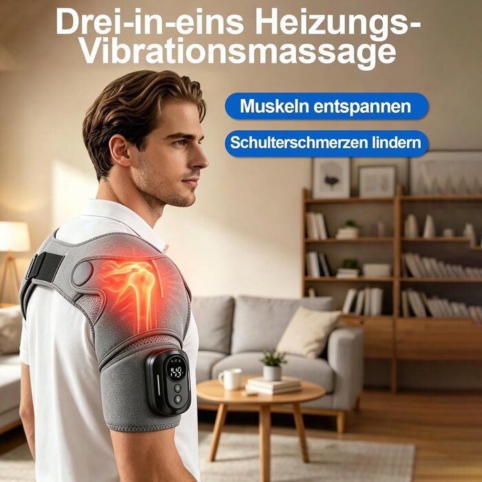 3-in-1 Schultermassagegerät mit Wärme & Vibration - 33% Rabatt