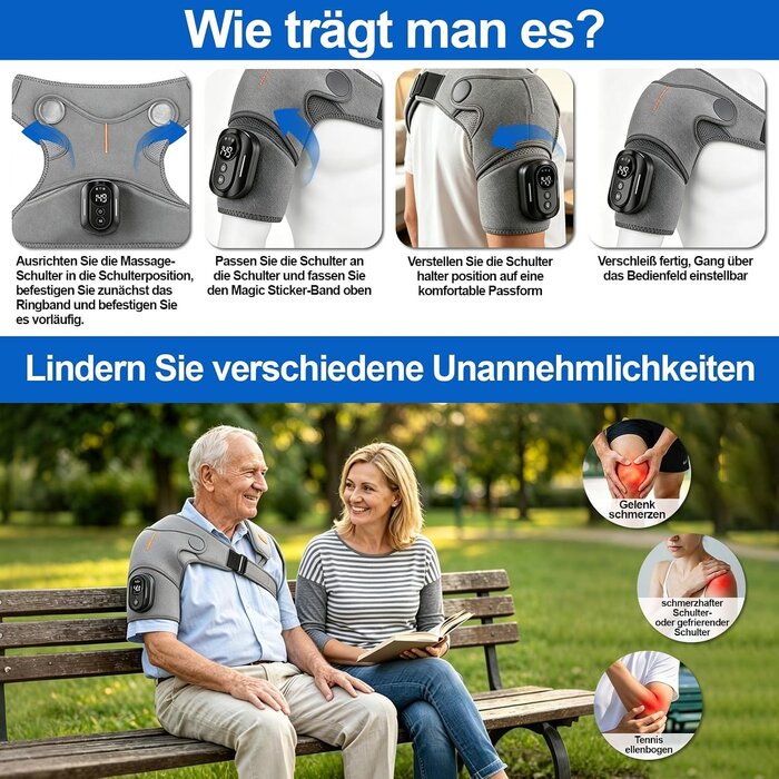 3-in-1 Schultermassagegerät mit Wärme & Vibration - 33% Rabatt