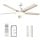 Intelligenter 132 cm Deckenventilator mit LED - Weiß - 35% Rabatt