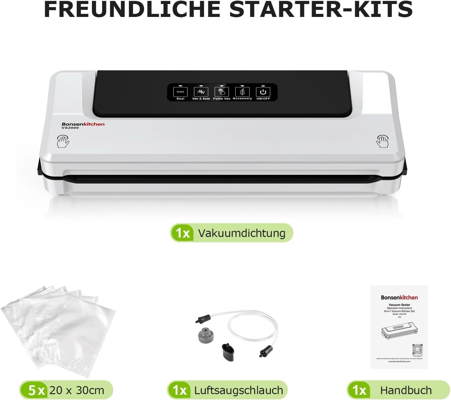 Vakuumiergerät mit 4 Modi - Ausgepackt - 33% Rabatt