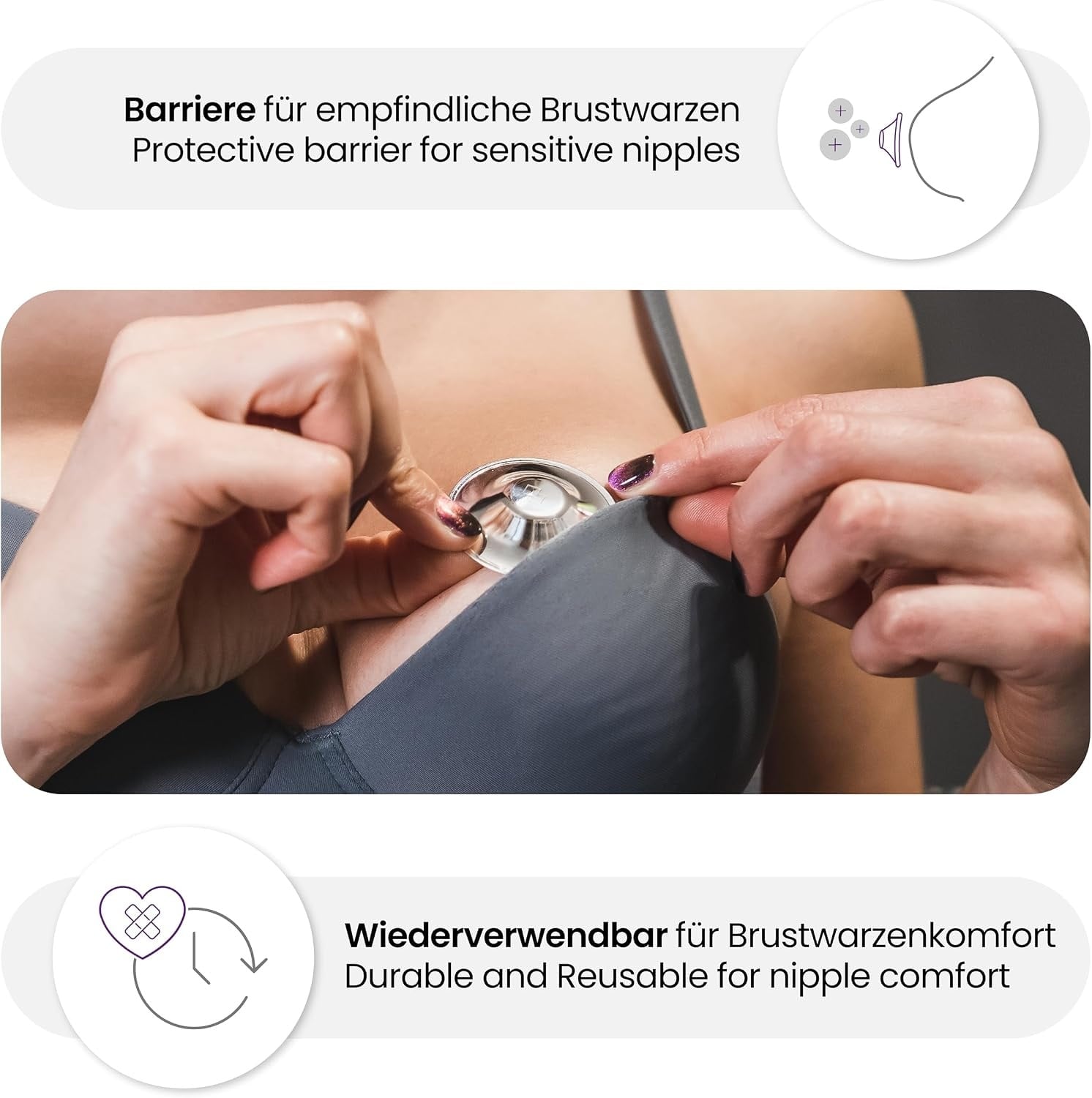 Silberne Brustwarzenschoner - 28% Rabatt - Zur Linderung bei Stillproblemen