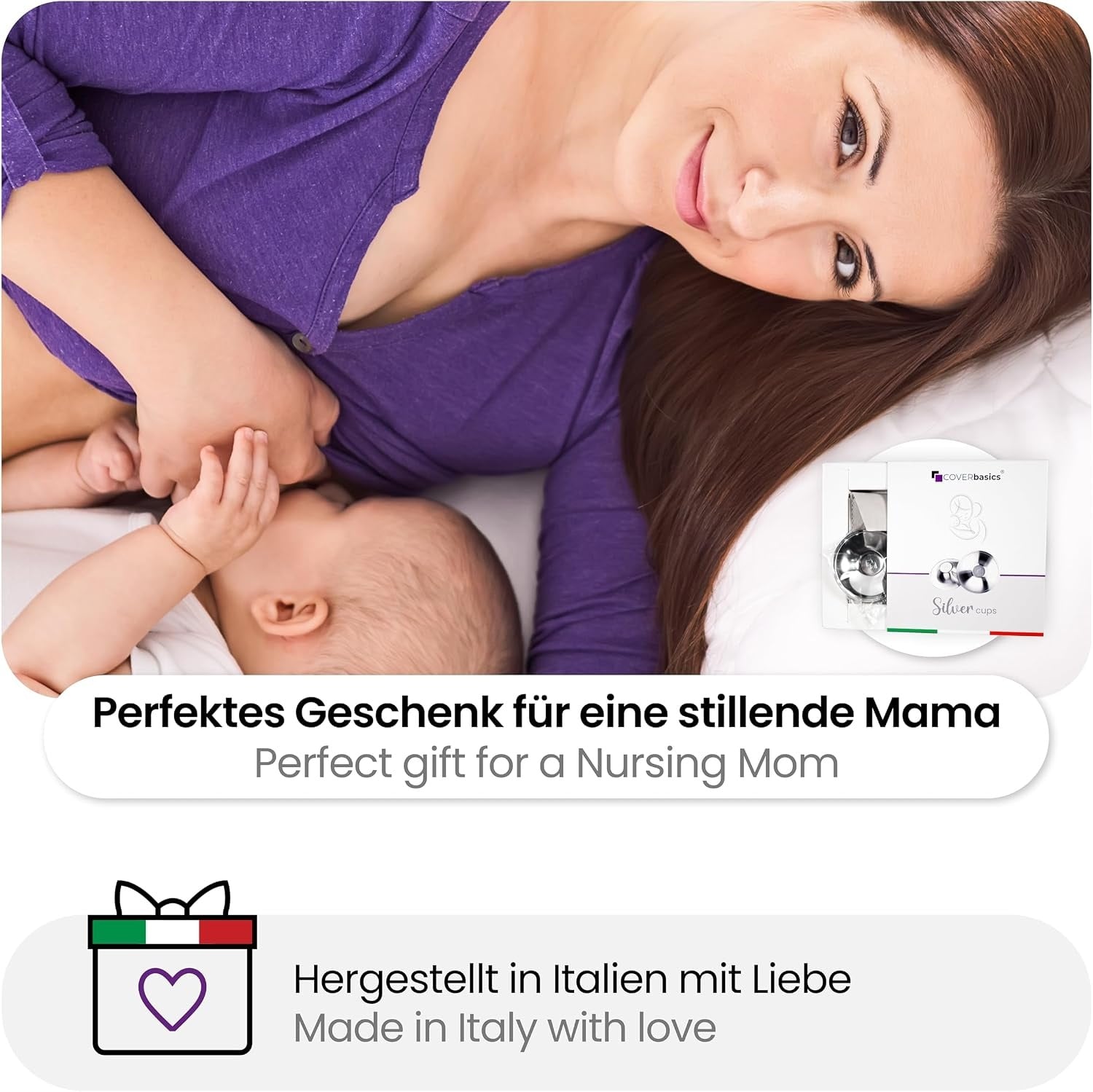 Silberne Brustwarzenschoner - 28% Rabatt - Zur Linderung bei Stillproblemen