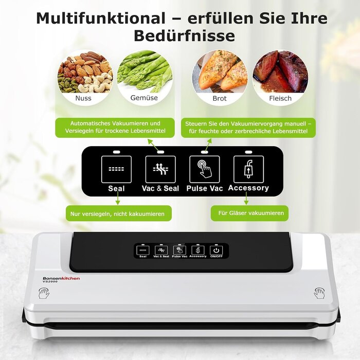 Vakuumiergerät VS2000 für trockene & feuchte Lebensmittel - 33% Rabatt