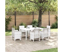 Vidaxl Eleganter Gartentisch aus Polyrattan 150x100cm - Weiß - 52% Rabatt