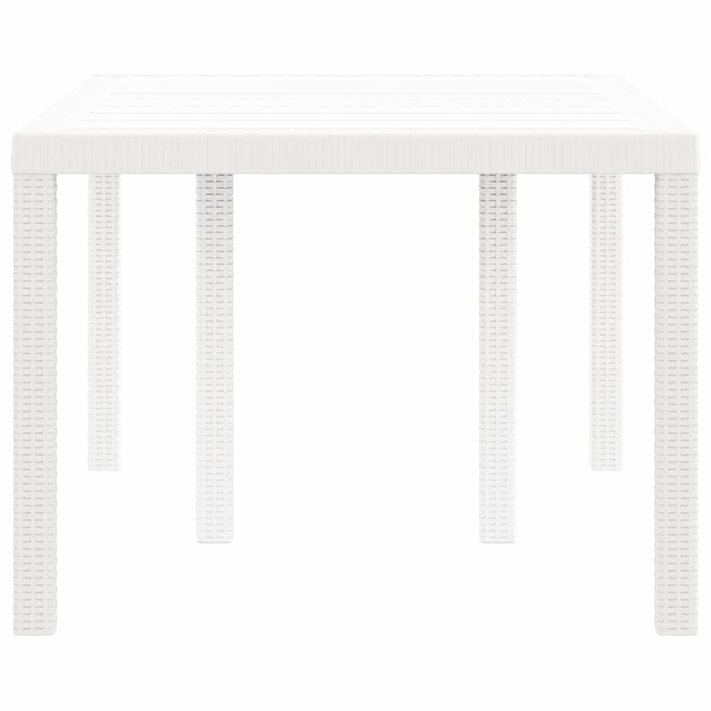 Vidaxl Eleganter Gartentisch Polyrattan Weiß 150x100cm - 35% Rabatt