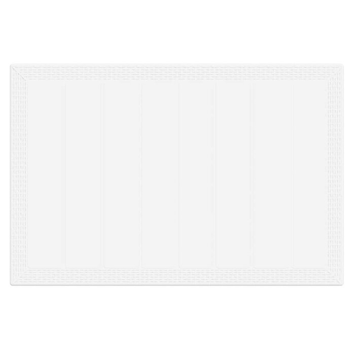 Vidaxl Eleganter Gartentisch Polyrattan Weiß 150x100cm - 35% Rabatt