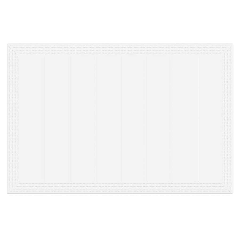 Vidaxl Eleganter Gartentisch Polyrattan Weiß 150x100cm - 35% Rabatt