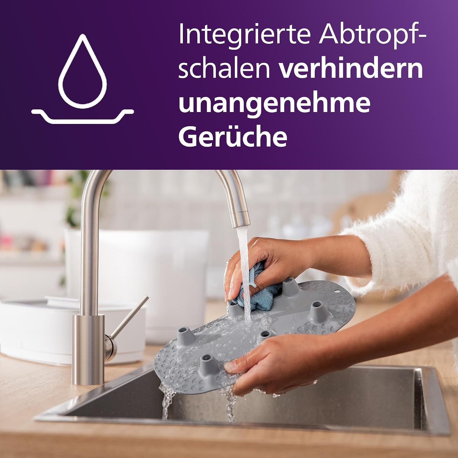 Flaschensterilisator für 6 Babyflaschen - Weiß - 34% Rabatt