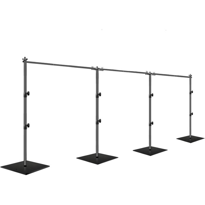 Profi Hintergrundsystem 2,6m x 9m - Schwarz - 35% Rabatt