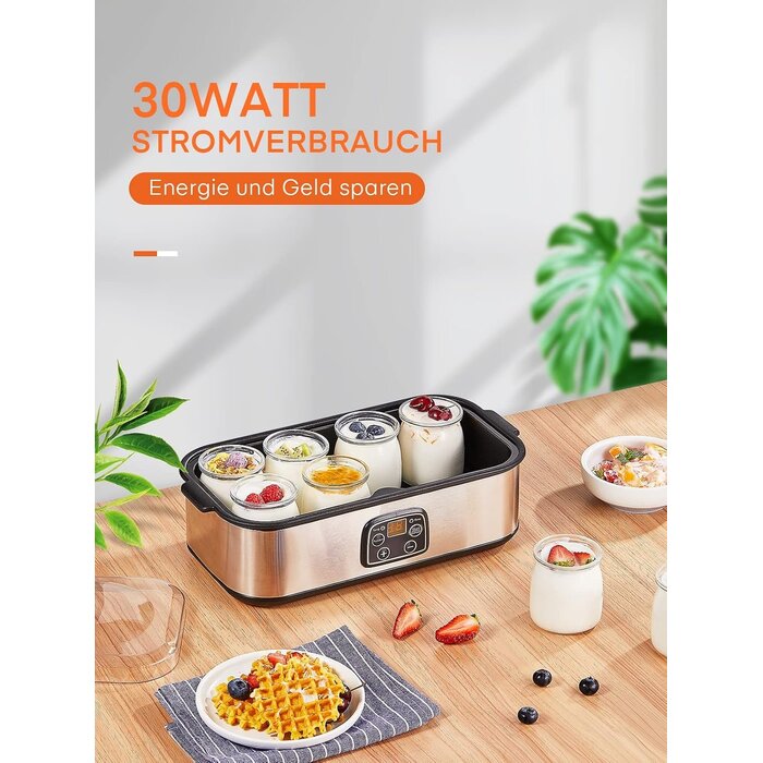 Joghurtbereiter 1440ml mit 8 Gläsern - 33% Rabatt
