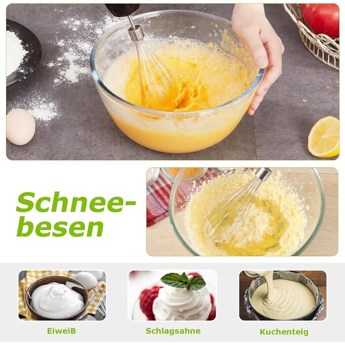 4-in-1 Stabmixer 1000W Set - 20 Geschwindigkeiten - Schwarz - 31% Rabatt