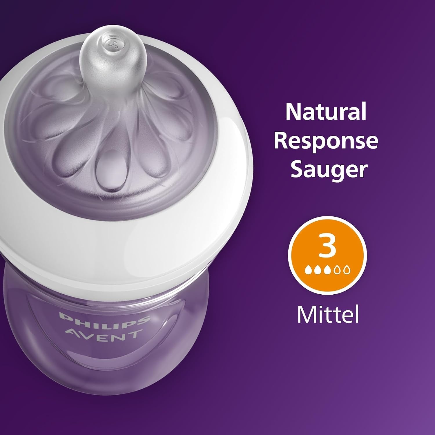3er-Set Babyflaschen 260 ml Natural Response - 27% Rabatt - BPA-frei